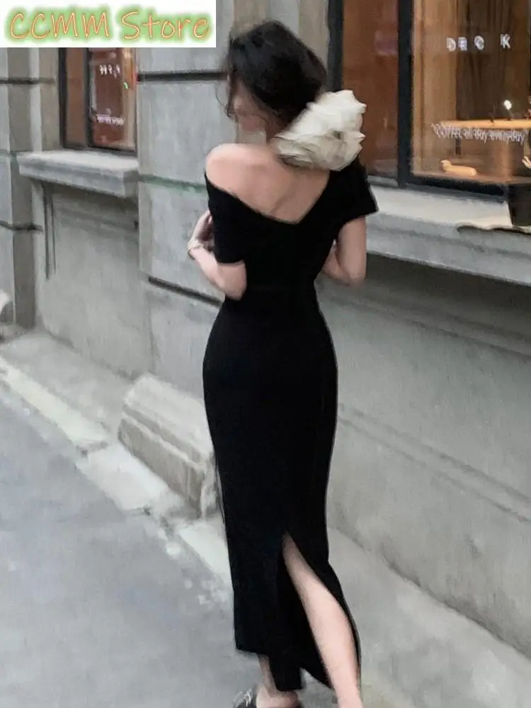 Nowa Francja Eleganckie Sukienki Midi na Imprezę, Bal, Studniówkę, Modne Sukienki Bez Ramiączek, z Odkrytymi Plecami, Ubrania na Ukończenie Szkoły, Letnie Sukienki Damskie Vestidos