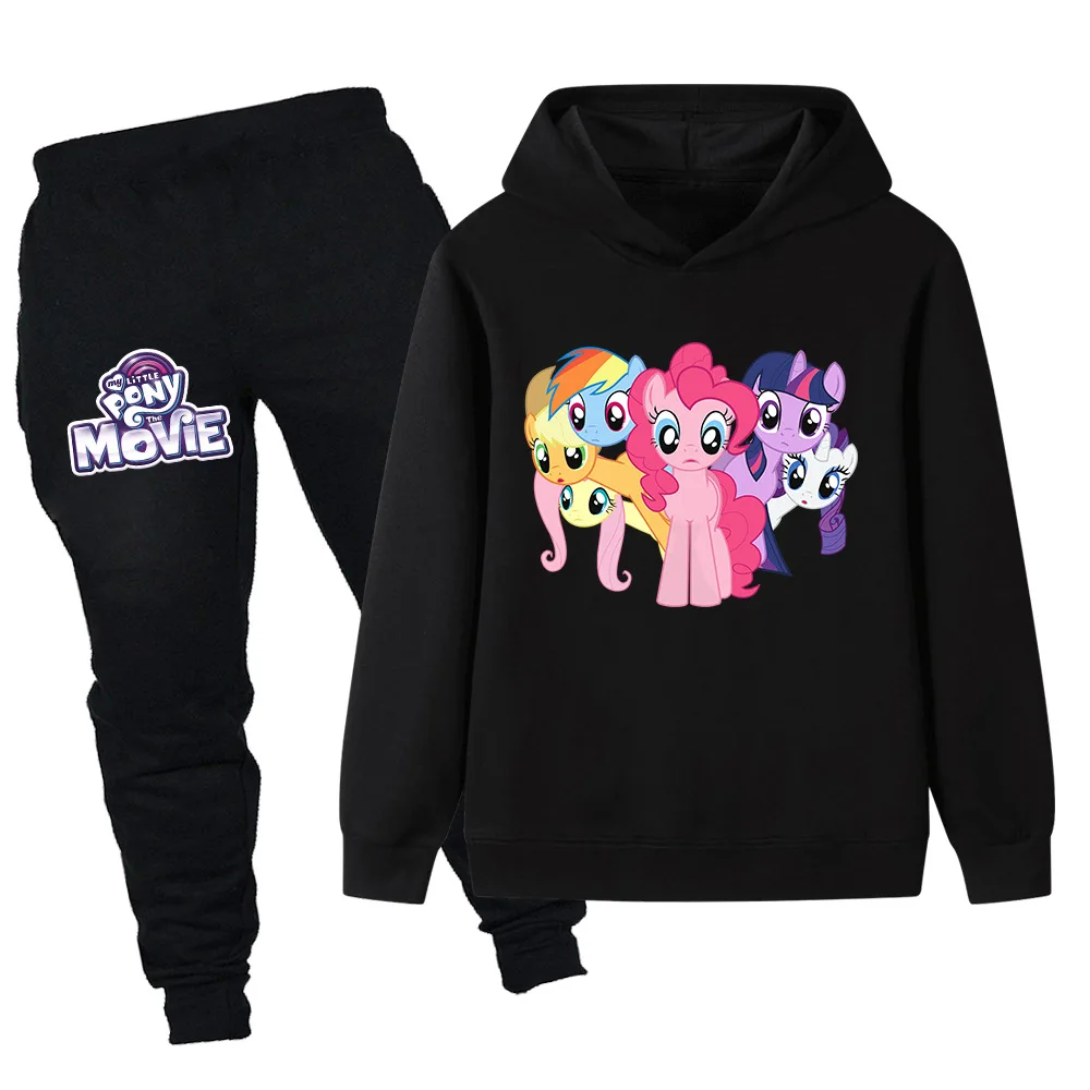 

New girls My Little Pony cute printed sweatshirt suit kids fall and winter comfortable soft hoodie long-sleeved warm sports suit