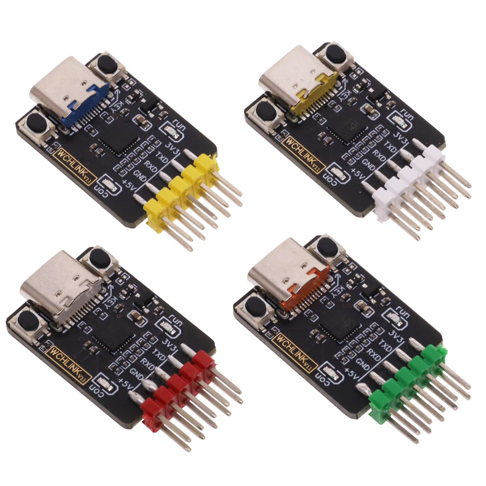 Wchlink Mini CH549F Daplink يدعم مجموعة كاملة من شرائح ARM الأساسية SWD TYPE-C/مع المنفذ التسلسلي RISC-V 3.3 فولت/5 فولت Wch-link