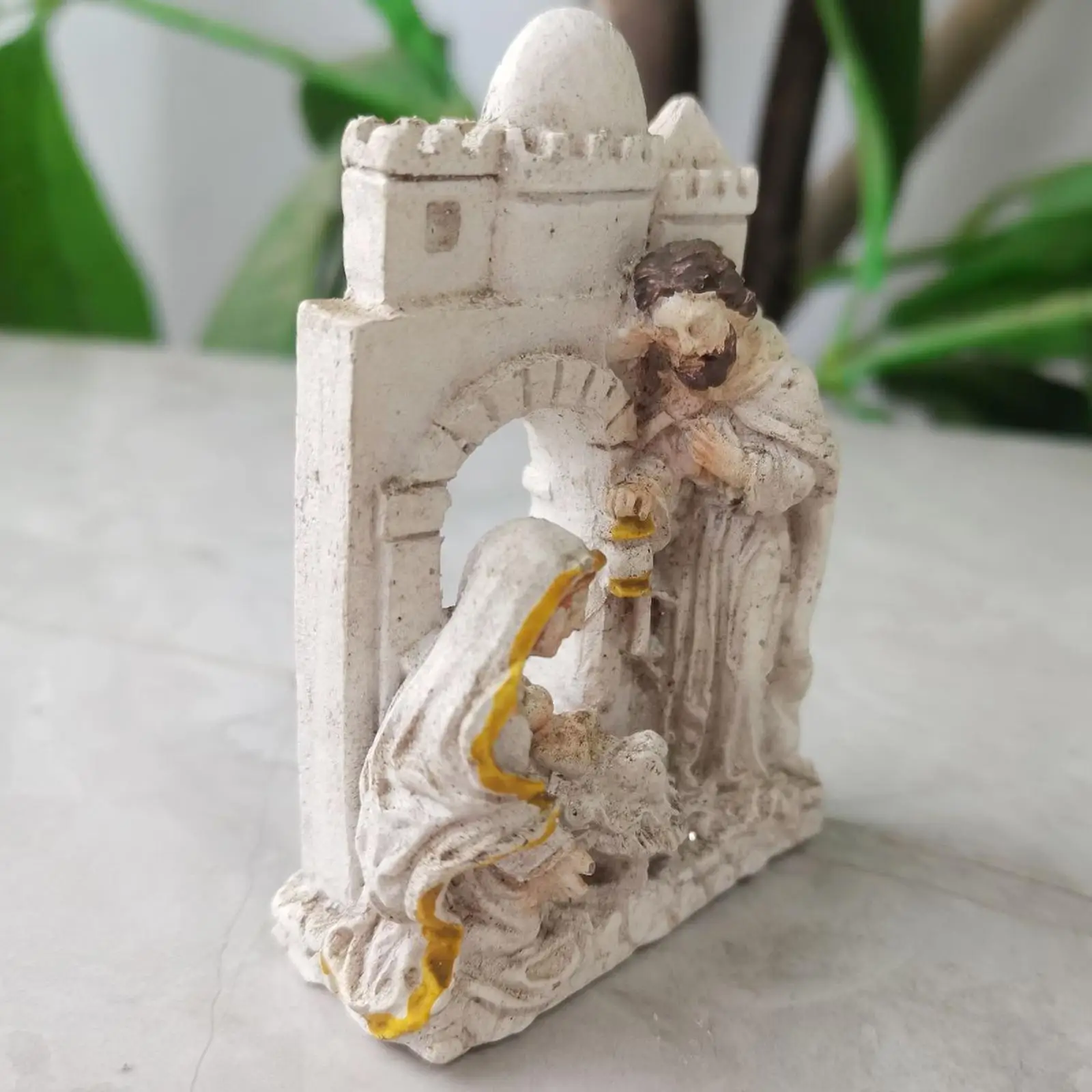 Resin Holy Family Statue Nativity Scene Figurine Jesus Mary Joseph for Decor