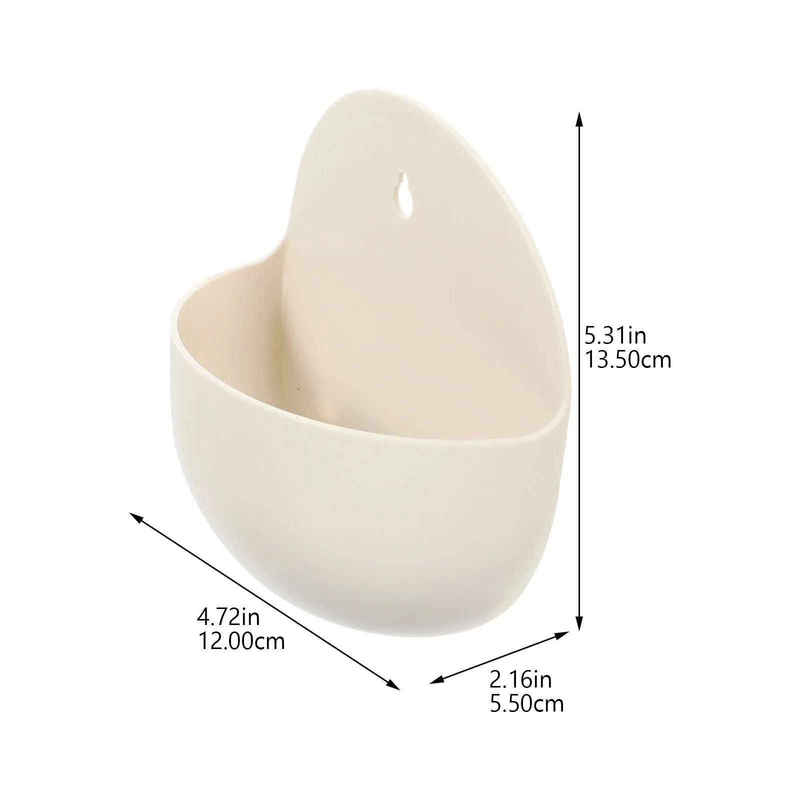 4Pcs Semi-Circle Plastic Hanging Flower Pots Balcony Wall Planters Gardening Containers Herb Flower Buckets Outdoor Indoor