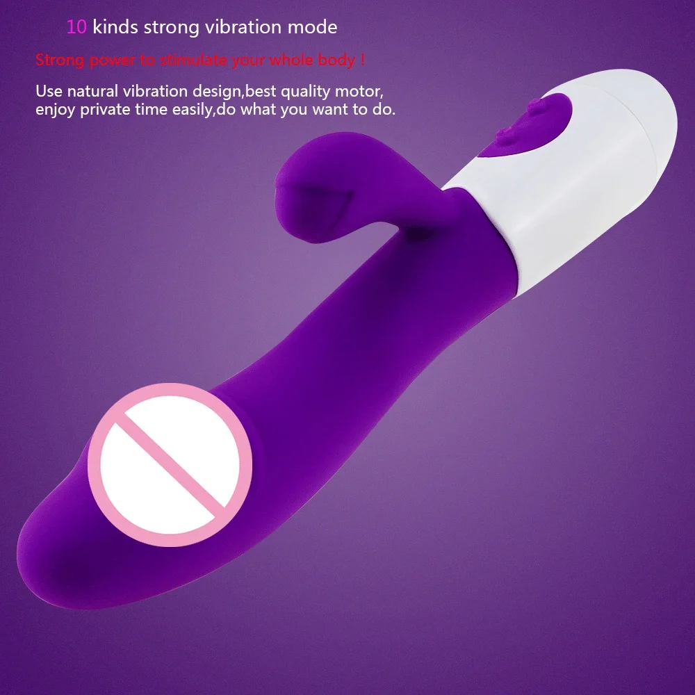 Rabbit Vibrator G Spot Dildo Dual Vibration 10 Speeds Female Vagina Clitoris Massager Silicone Adult Sex Toys For Women view 5