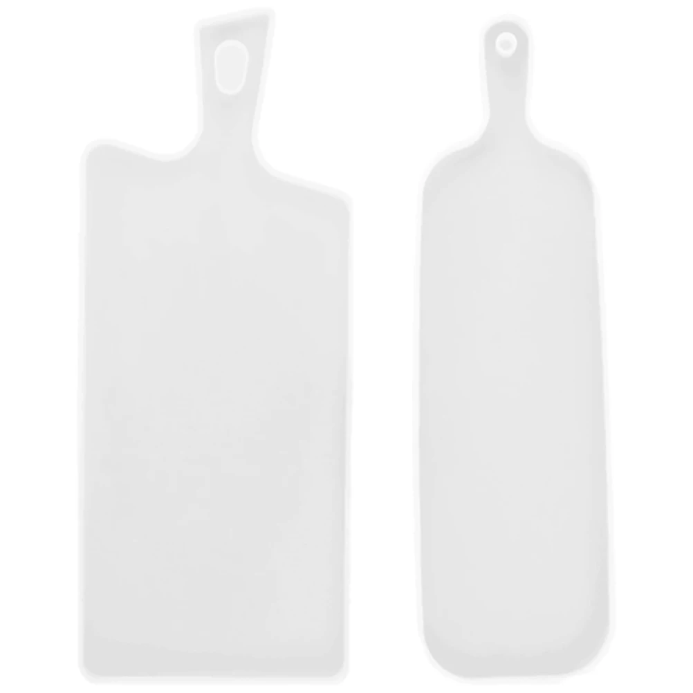 2pcs Silicone Molds Jewelry Diy Epoxy Resin Crystal Drip Glue Mold Set Smooth Non-Stick Handle Making Kit For Home Office Gift