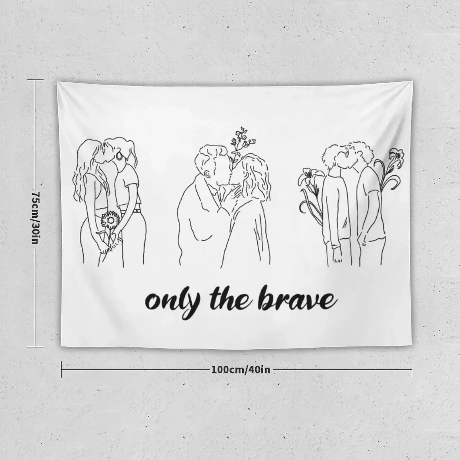 Only The Brave Tapestry Decoration Aesthetic House Decorations Tapestry