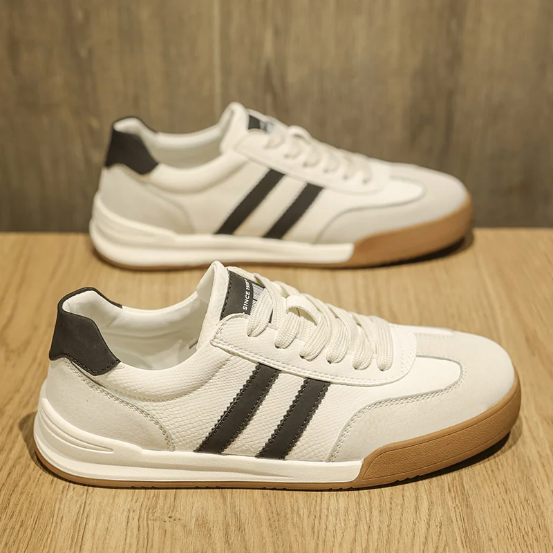 

Бестселлер, летние высококачественные кожаные повседневные туфли Four Seasons Agan, универсальные кроссовки 39-44, легкие мужские удобные кроссовки