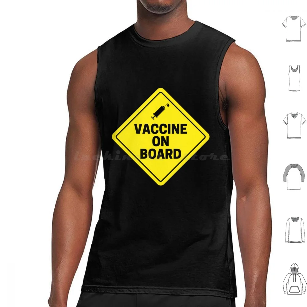 Vaccine On Board Vaccine Awreness Tank Tops Print Cotton Vaccine Trending Trendy Awesome Health Science Vaccination