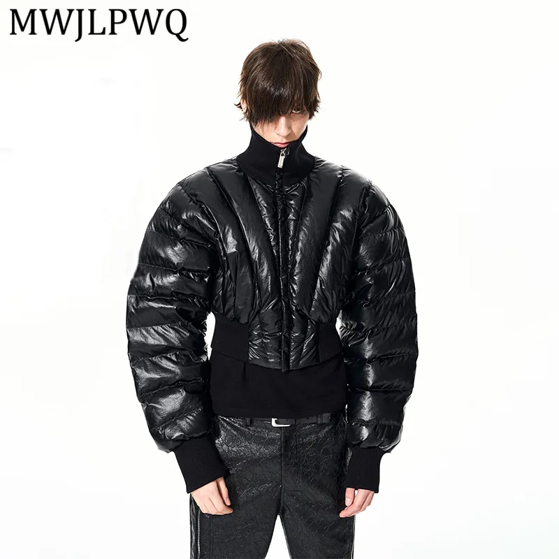 

Мужская зимняя теплая куртка MWJLPWQ с плиссированными рукавами «летучая мышь», укороченная, с воротником-стойкой, асимметричным рубчиком, в стиле High Street, трендовая, 13116