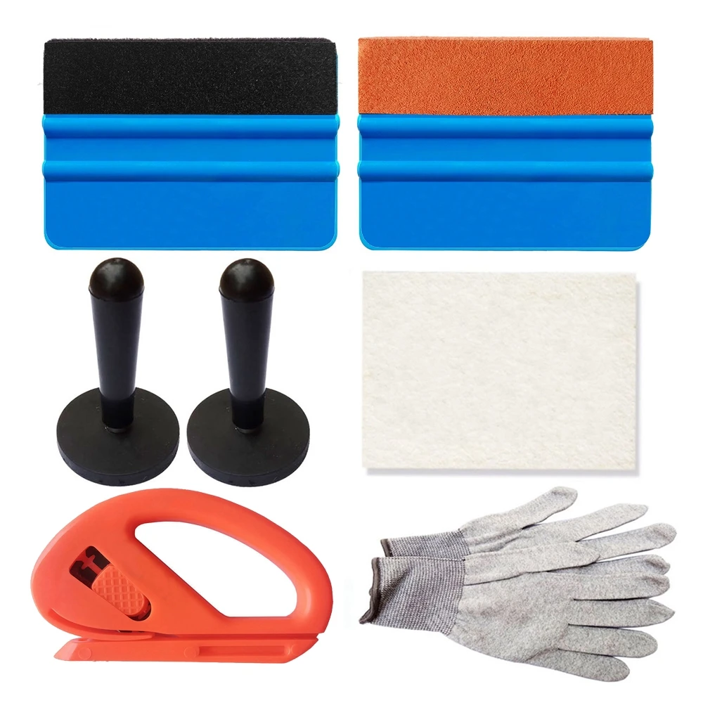 Car Window Film Tint Tool Kit Vinyl Wrap Squeegee Tool Automotive Glass Protective Privacy Film Installation Kit Cutter Gloves