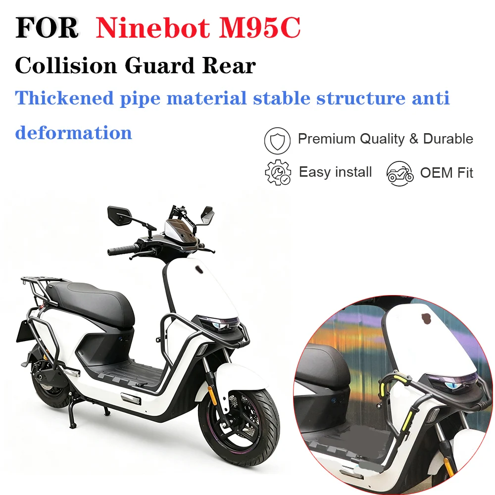 For Ninebot M95C+ M3 N3 M85C Electric Scooter Crash Bar Anti‑fall Bumper Anti‑Collision Guard Rear Carrier Modification Accessor