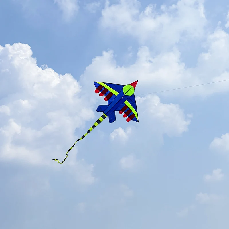 Paradise Bird 1.9m Fighter Kite Plane Kite with 100m Handle Line and 3m tail Outdoor Toys for Children Outdoor Sport Easy to Fly