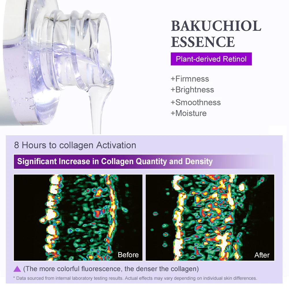 مصل ريتينول كولاجين مضاد للتجاعيد للوجه حمض الهيالورونيك لشد الوجه وثبات الخطوط الدقيقة مصل الوجه المضاد للشيخوخة للعناية بالبشرة