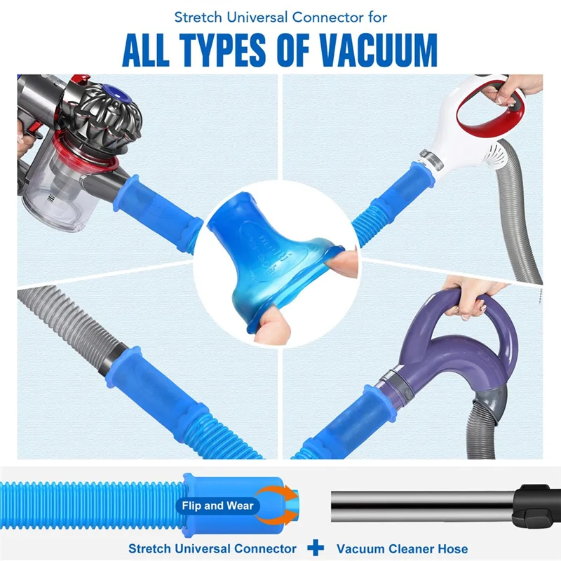 

A83G-Vacuum Hose Attachment Dryer Vent Cleaner Kit Compatible With All Vacuum Cleaner, Quickly Lint Remover