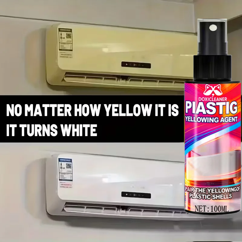 Multifunctional Plastic Yellowing and Stain Removal and Repair Spray - Fast-Acting Oxidation Remover, Yellowing Remover, Suitabl