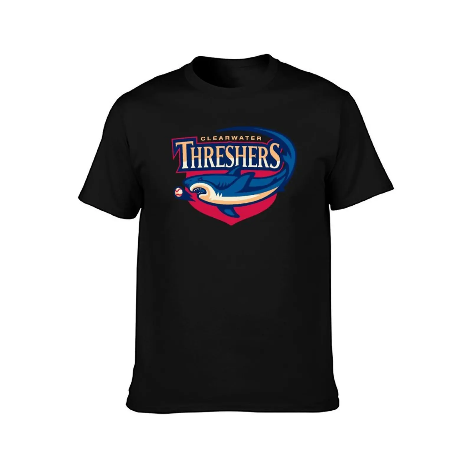 The Clearwater-Threshers Logo T-Shirt Basic Plain Tee for Spring and Summer T-Shirt