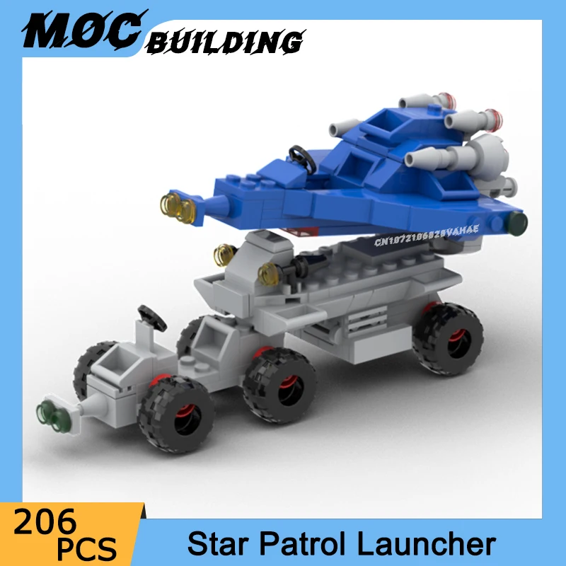 

MOC Building Blocks Classic Space Station Series Patrol Launcher Model DIY Assembly Bricks Creative Collection Display Toys Gift