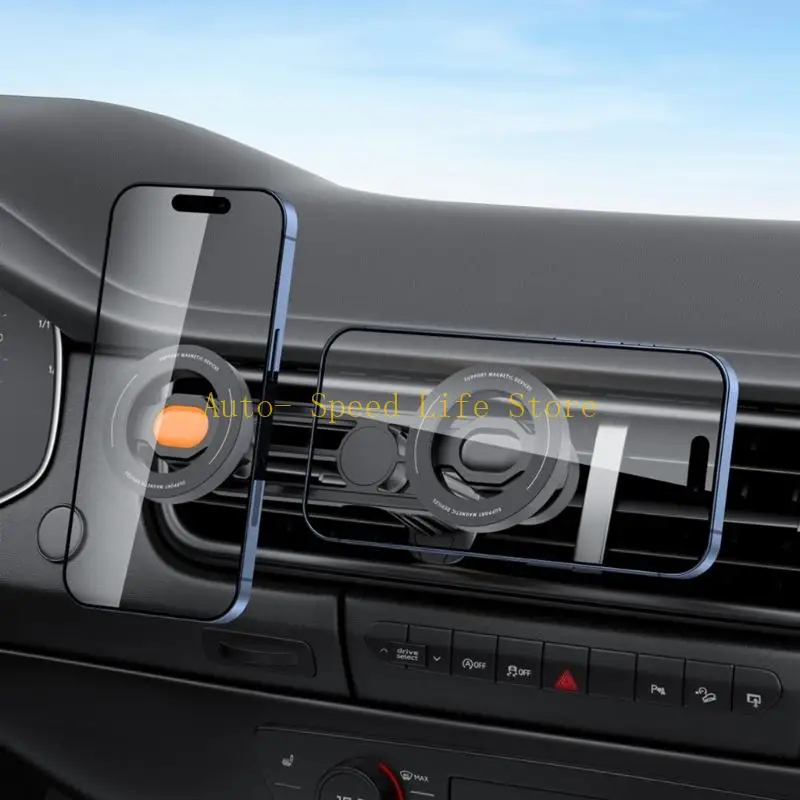 02DA 360 Degree Rotating Car Phone Holder for Double Devices Vent Clip Secure