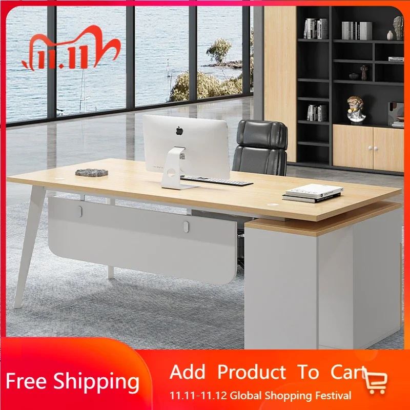 

Дешевый европейский офисный стол, белый секретарь, стоячий офисный стол для хранения, полка для руководителя, напольная мебель Mesa De Escritorio