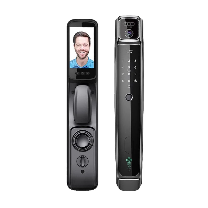 

July008 Digital Technology Tuya 3d Camera Face Recognition Smart Waterproof Fingerprint Electric Digital Safe Door Lock for Home