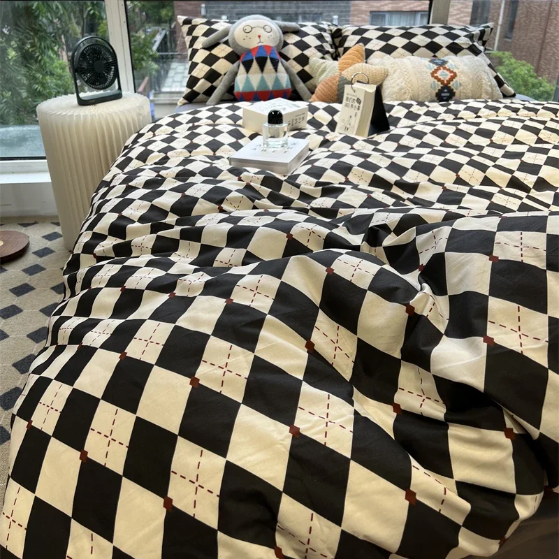 Kawaii Bedding Set Kid Single Nordic Adults Full Double Comforter Sets Cotton Winter Luxury Jogo De Cama Bed Sheet Decorative