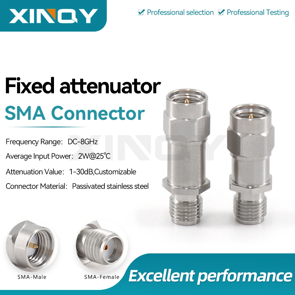 attenuateur-fixe-xinqy-sma-jkp-1-3-6-10-20-30-40db-dc-8g-attenuateur-coaxial-rf-2w