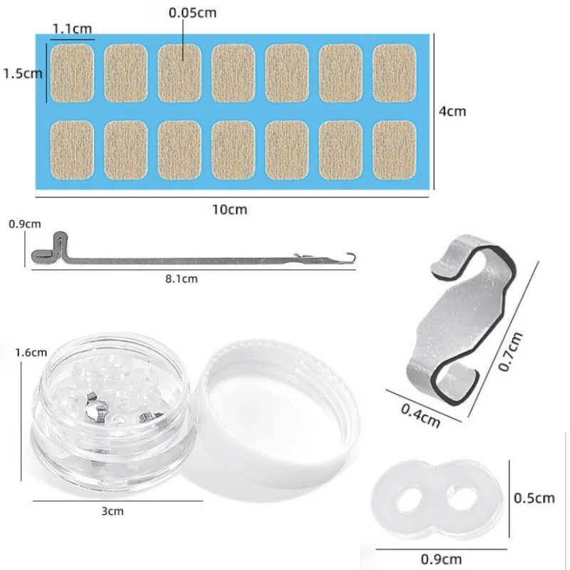 1/2 conjunto de ferramentas corretoras de unhas encravadas, pedicure, recuperação, tratamento de unhas, kit de reabastecimento de unhas, ferramenta de correção de cuidados com os pés