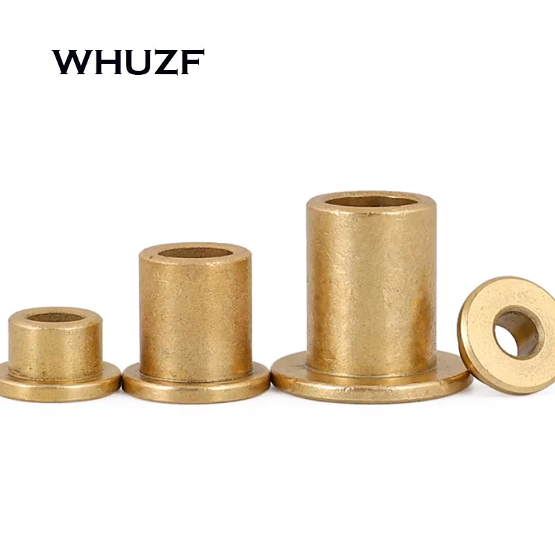 Binnenkant 1 2 3 4 5 mm flens Zelfsmerend lager Poedermetallurgie Olie Koperen bus Geleidehuls met getrapte flens