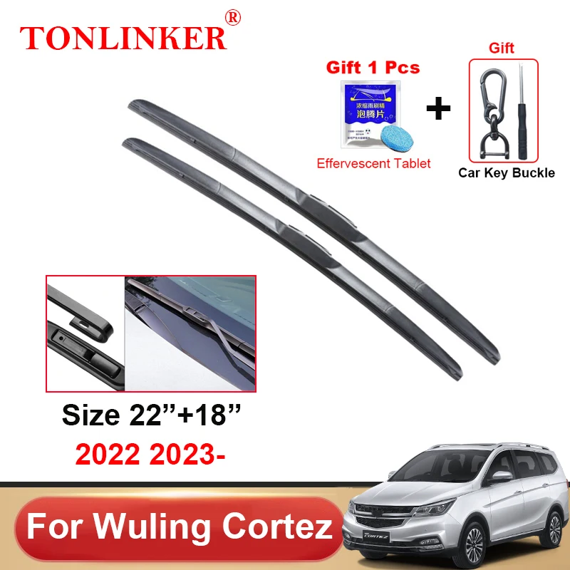 

TONLINKER Car Wiper Blades For Wuling Cortez 2022 2023 CE EX 1.5T Lux+ Car Accessories Front Windscreen Blade Wiper Auto Goods