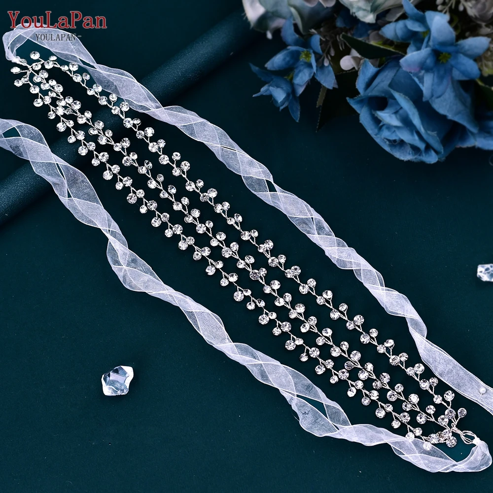 Youlapan Strass Trouwjurk Riem Meerlagige Bruids Sjerp Riemen Vrouwen Gewaad Avondjurk Riem Bruiloft Accessoires Sh552