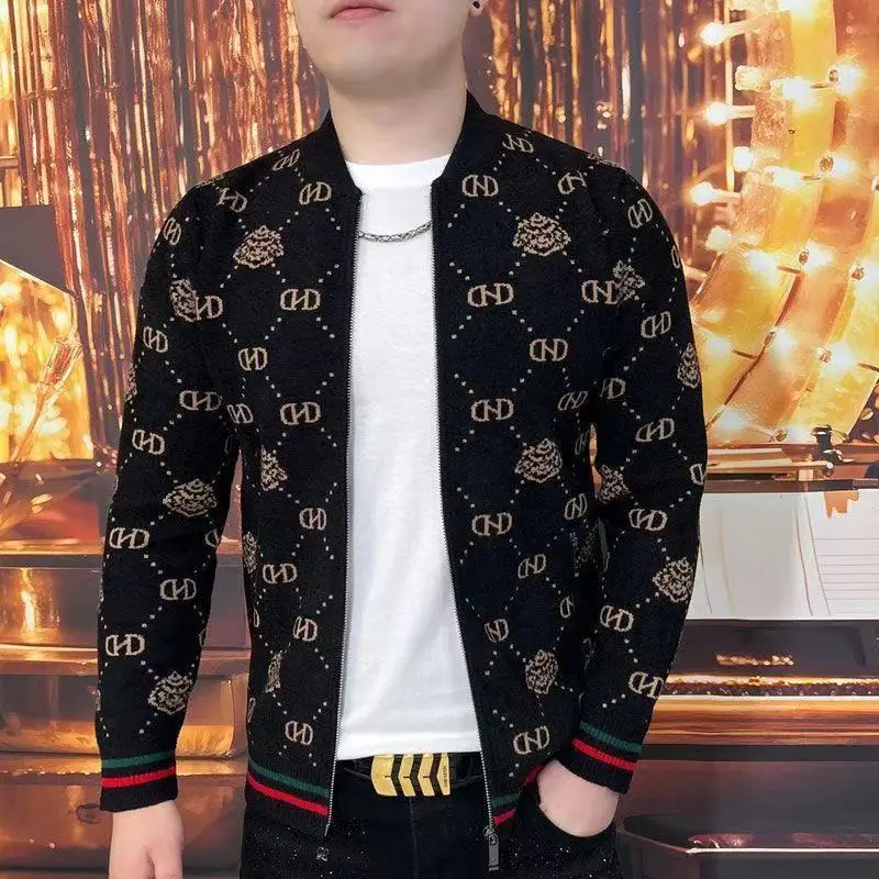 

Бутиковая европейская мужская элитная куртка, модная тенденция, легкая роскошная жаккардовая красивая куртка, повседневная