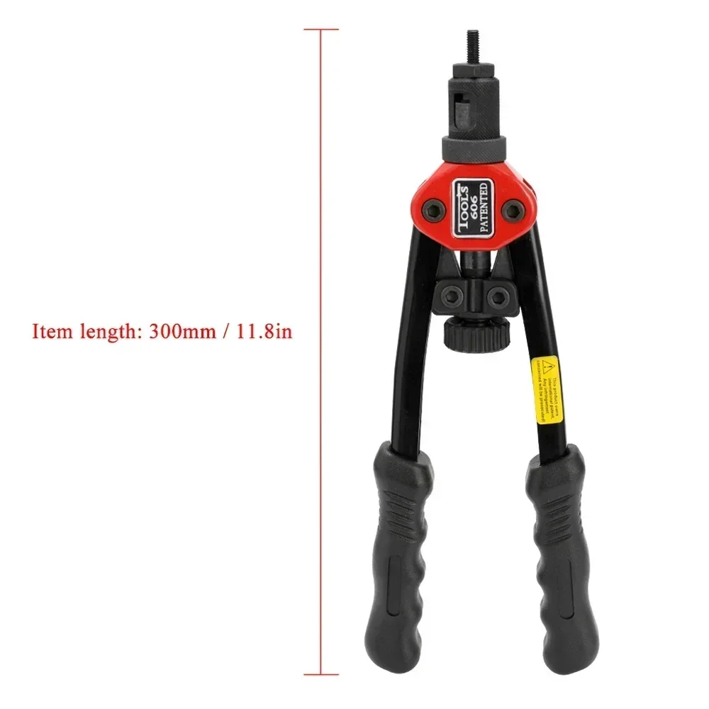수동 건이 있는 리벳 너트, 핸드 더블 리베터, 기계 리벳팅 너트 도구, 나사 인서트, 노동 절약, 12 인치