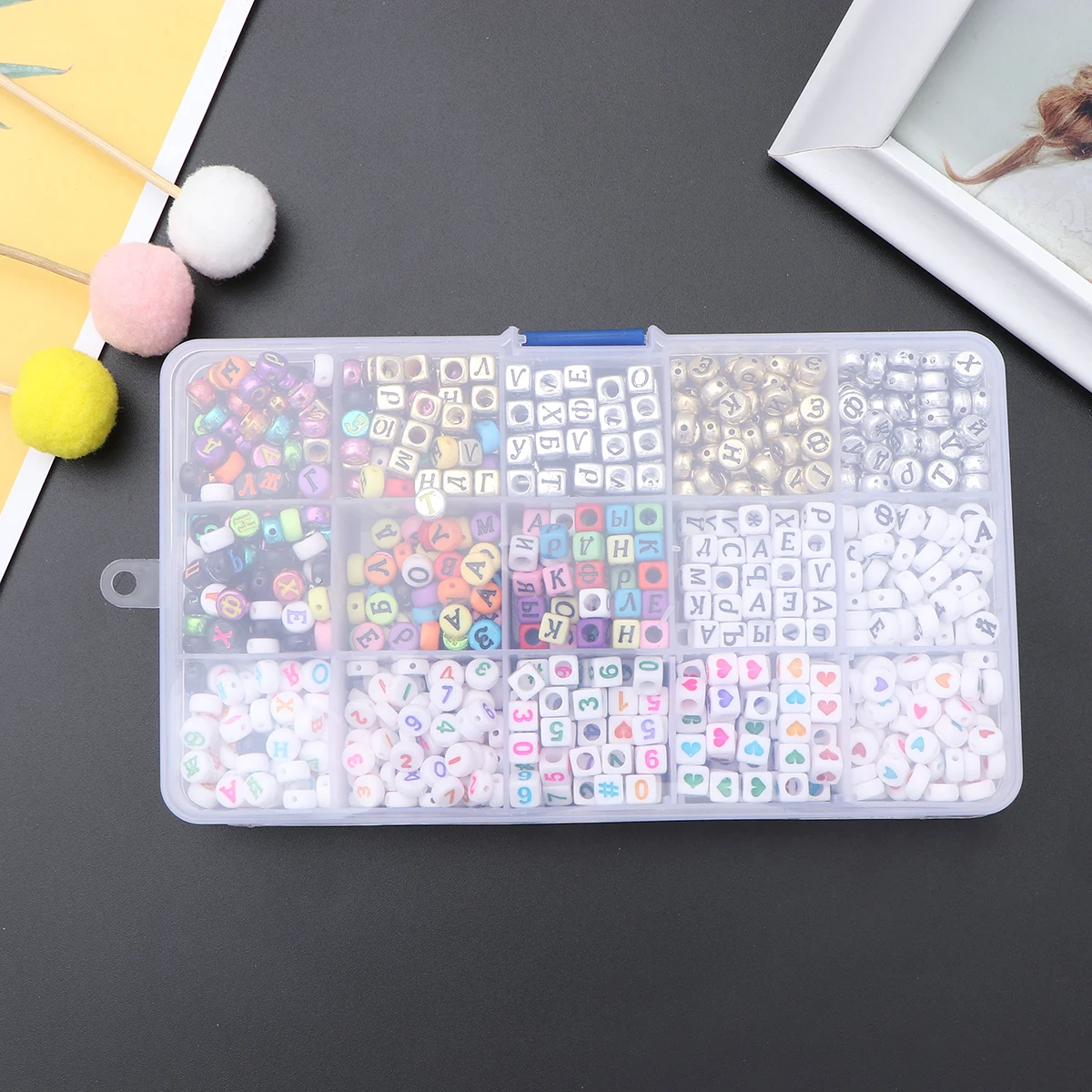 

1040pcs Acrylic Letter Beads for DIY Craft Bracelet Necklace Making Jewelry Accessories Creative Project Materials
