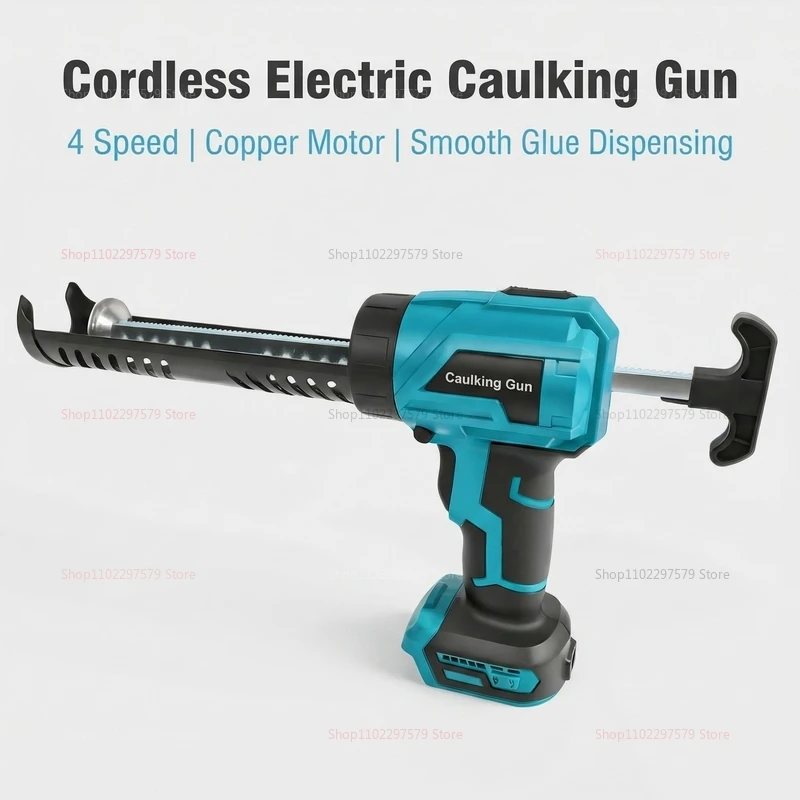 

Electric Caulking Gun Cordless 4 Speeds Wireless Glass Glue Gun for Doors Windows Filling Sewing DIY Tools for Makita Battery