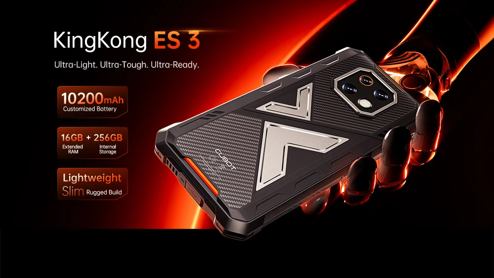 [Versand aus Polen] Cubot KingKong ES 3 Android 15 Robustes Smartphone 10200mAh 16GB(6+10)+256GB 6,745'' 4G Mobiltelefon NFC – Detail 2