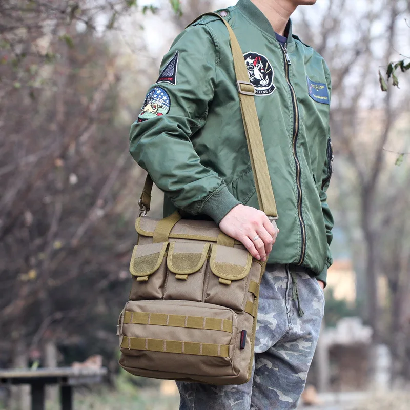 Imagem -02 - Aigo-bolsas de Ombro Molle Tático Impermeável para Homens Bolsa Único Camuflagem Masculina Bolsas para Caça