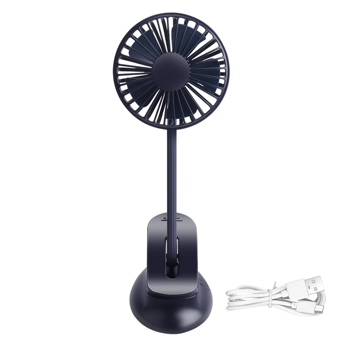 Mini ventilateur de poussette portable à clip, 3 réglages de vitesse, flexible, pliable, aste par USB, ventilateur de bureau silencieux à piles