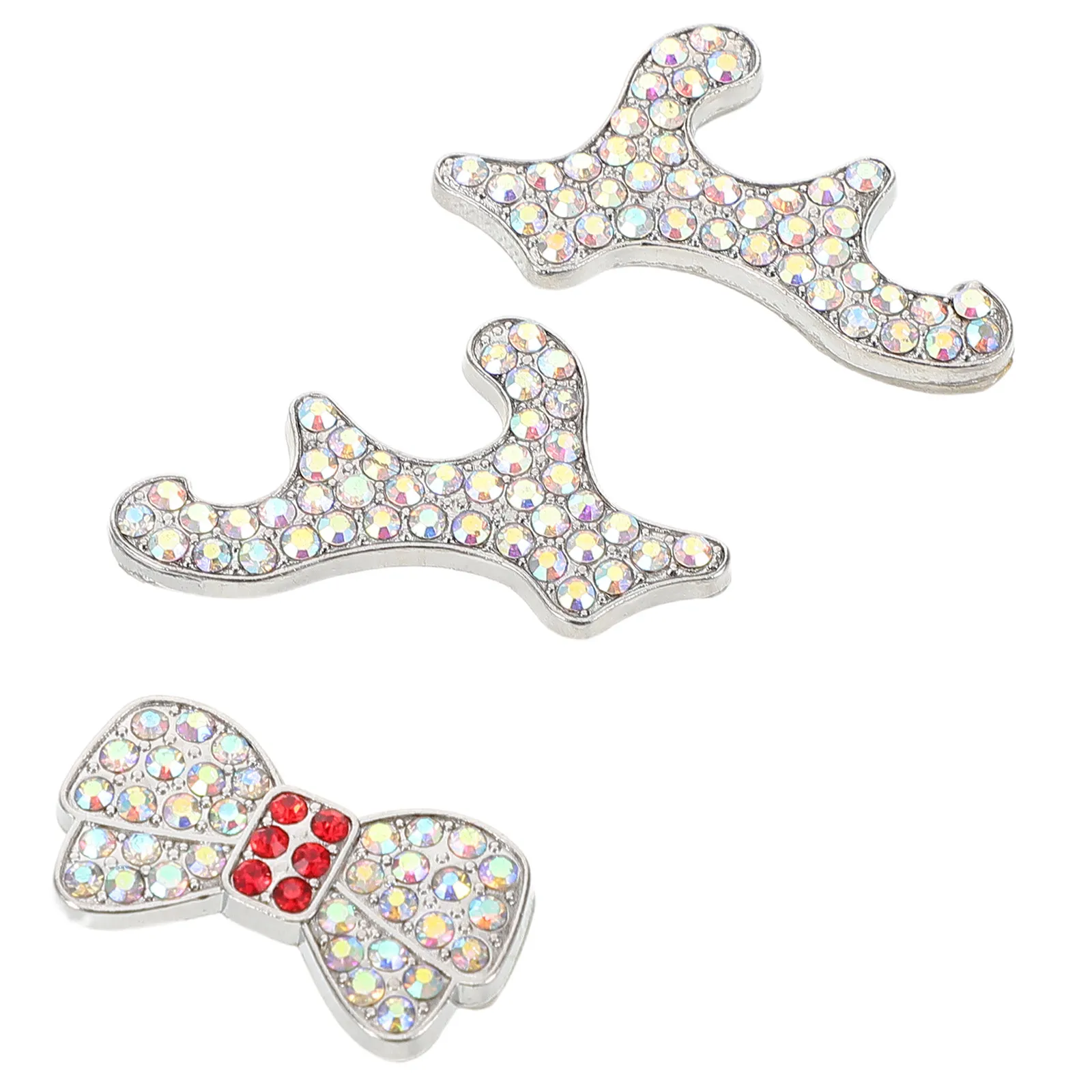 1Set Rhinestone Car Interior Sticker Antler Shaped Dashboard Decoration Bling Automotive Decal Sparkly Self-Adhesive Vehicle