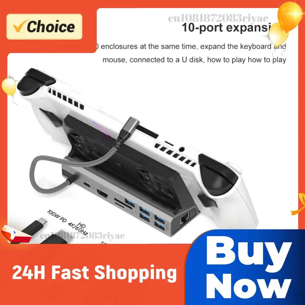 

Док-станция Dock Console Hub, совместимая с HDMI, USB-C, 4K 60 Гц, с поддержкой Gigabit Ethernet 1000 Мбит/с, PD 100 Вт, RJ45 для Steam Deck