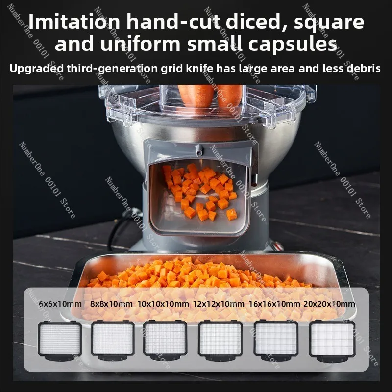 Commercial cutting machines for cutting and slicing workpieces, vegetables, and fruits