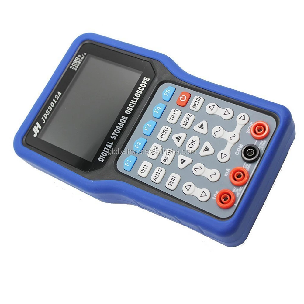 Handheld Digital Storage Oscilloscope 30MHz JHJDS3012A 2 Channels 250MS/s Sample Rate Osciloscopio