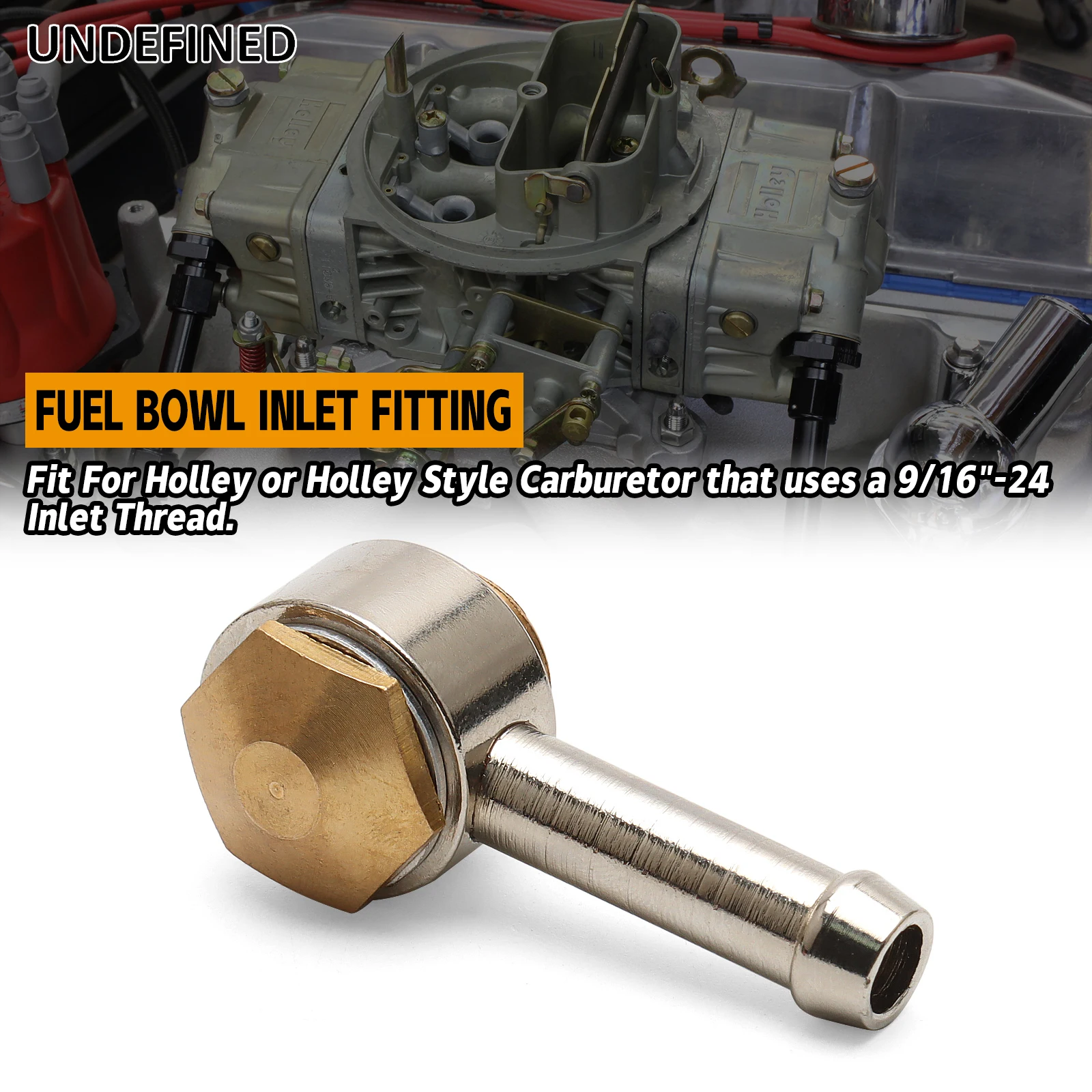

Адаптер карбюратора, фитинг впускного отверстия для топлива от 9/16-24 до 5/16, поворотный штуцер, латунная сталь, замена OEM 26-25, подходит для карбюратора в стиле Holley