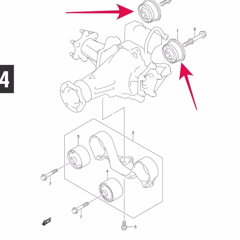 NBJKATO Brand New Arm Bushing Rear Differential Mount 27561-66J01 For Suzuki Grand Vitara