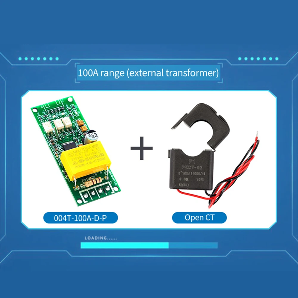 Multifunction AC Digital Meter 0-100A 80-260V Watt Power Volt Amp Current Test Module PZEM-004T For Arduino TTL COM2\\COM3\\COM4