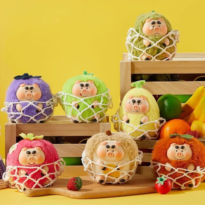 Adorable Original Pig Strong Fruit & Veggie Series Vinyl Face Trendy Blind Box Kawaii Pig Piggy Doll Pendant Collectible Figures