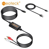 Neoteck 192kHz Digital to Analog Audio Converter Optical Toslink to RCA Audio Adapter Male Connector DAC Converter