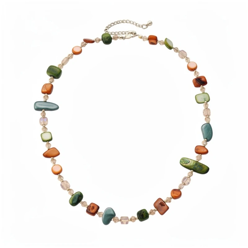 Colorful Bohemian Beaded Strand Necklace Versatile Statement Jewellery Piece For Travel And Outdoor Activities