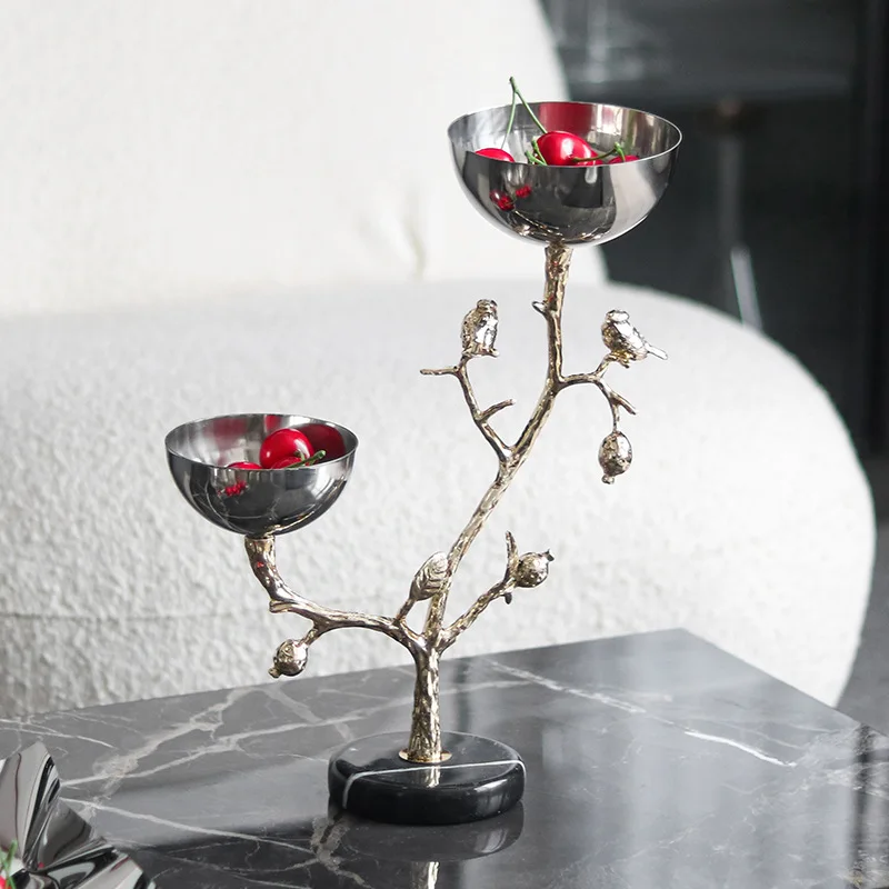 

Creative, New Chinese Style, Metal, Shuangpin, Fruit Plate, Tall Foot, Snacks