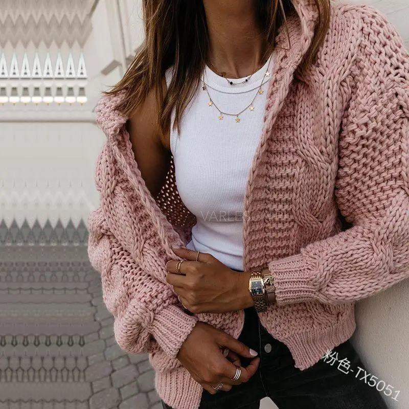 Women's Thick Needle Sweater Women's Autumn And Winter New Thickened Fashion Loose Cardigan Jacket