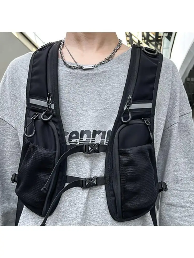 AliExpress NONE Reflective Storage Phone Bag Functional Tactical Vest Lightweight Backpack Vest with Pocket & Extra Storage for Cycling Running