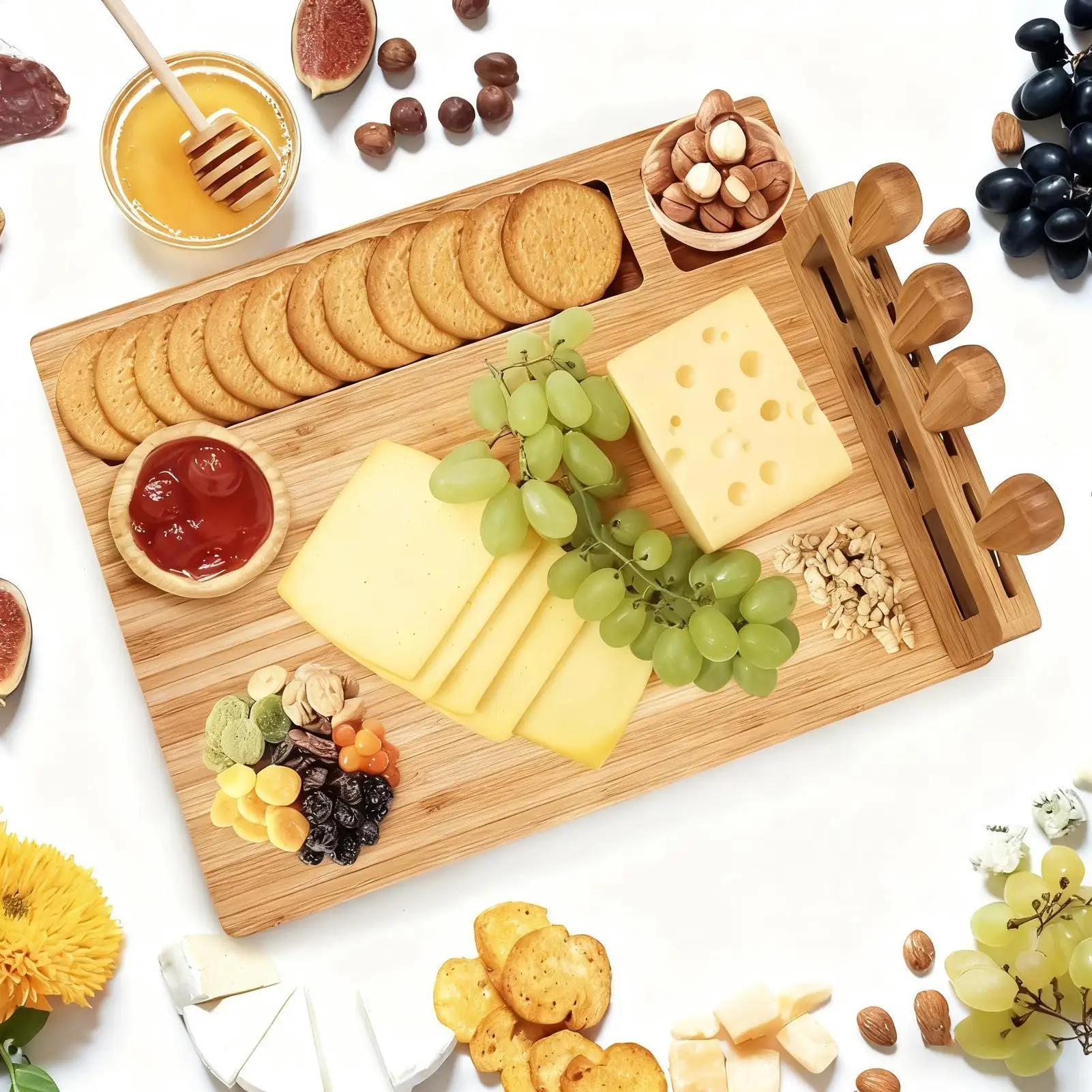 

Поднос для мясных изделий, термостойкое блюдо для мяса, поднос для мясных изделий, блюдо для сыра, конфет, закусок, десертов, фруктов, домашний кухонный стол