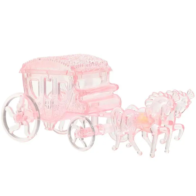 1pc Wedding Carriage Gift Box Plastic Cart Candy Boxes Princess Carriage Christmas Party Favors Baby Shower Wedding Carriage